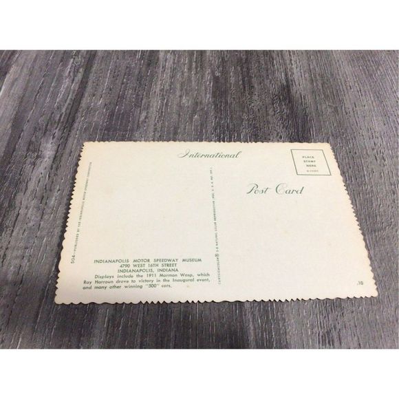 Vintage 1970’s Photo Postcard Indianapolis Motor Speedway Museum - Picture 11 of 12